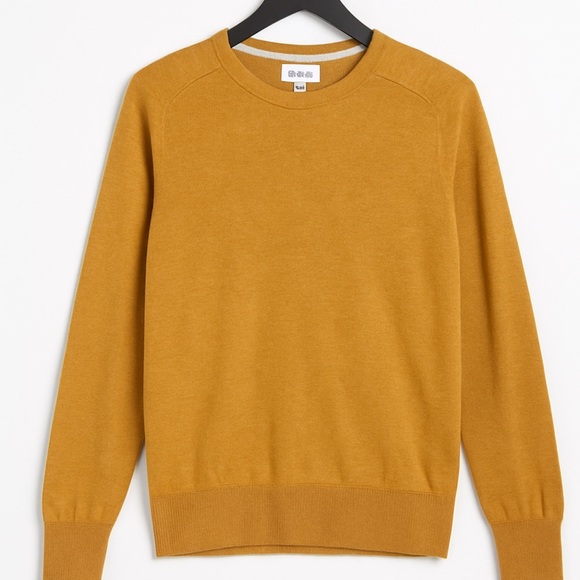 Goodfellow & Co Mustard Yellow Crewneck Sweater Men’s Small - Picture 1 of 2